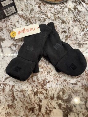New Cat & Jack Black Convertible Fleece Mittens